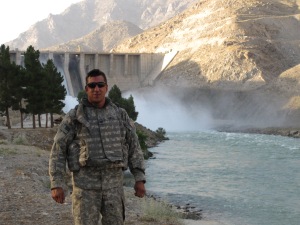 In front of Serobi dam in Tagab Valley in July 2009
